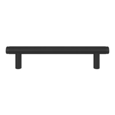 Poignée de meuble en T GoodHome Irus acier mat noir l.168mm x l.12mm x H. 35mm entraxe 128mm