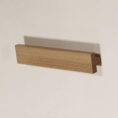 Poignée de meuble en T Kadoréel bois mat l.X h. Entraxe 128mm