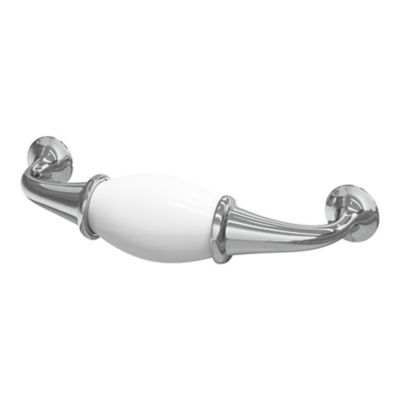 Poignée de meuble GoodHome porcelaine blanc 96mm