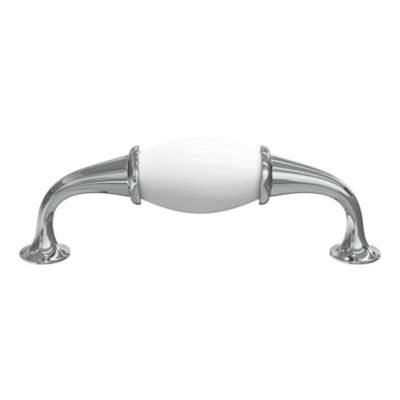 Poignée de meuble GoodHome porcelaine blanc 96mm