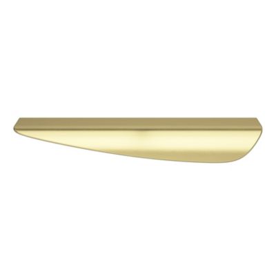 Poignée de meuble Incurvé GoodHome Mehaban effet laiton satin doré l.170mm x l.44mm x H. 18mm entraxe 128mm