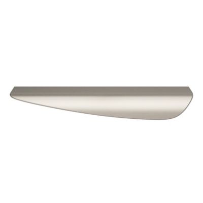 Poignée de meuble Incurvé GoodHome Mehaban effet nickel satin gris l.170mm x l.44mm x H. 18mm entraxe 128mm