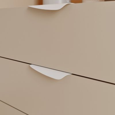 Poignée de meuble invisible blanc, entraxe 128 mm GoodHome Mehaban
