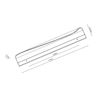 Poignée de meuble invisible blanc, entraxe 128 mm GoodHome Mehaban