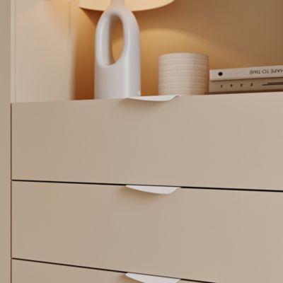 Poignée de meuble invisible blanc, entraxe 96 mm GoodHome Mehaban
