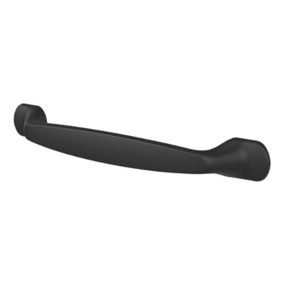 Poignée de meuble nœud GoodHome Govlin aluminium mat noir l.164mm x l.20mm x H. 24mm entraxe 128mm