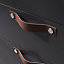 Poignée de meuble nœud GoodHome Hezo marron foncé l.15.3cm x h.2.4cm x p.2.5cm