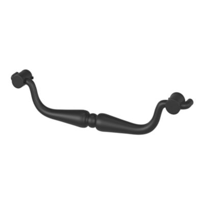 Poignée de meuble nœud GoodHome Kilhog mat noir l.143mm x H. 35mm entraxe 128mm