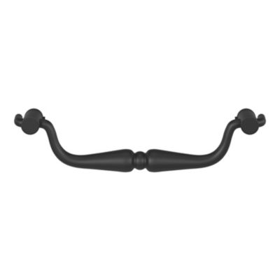 Poignée de meuble nœud GoodHome Kilhog mat noir l.143mm x H. 35mm entraxe 128mm