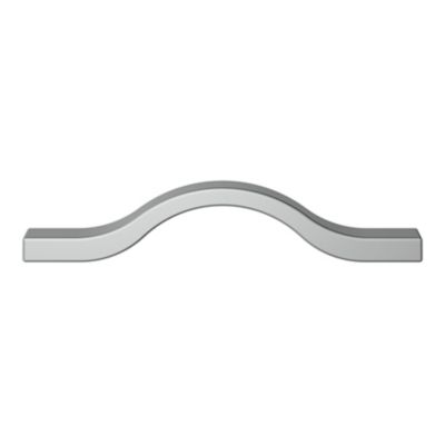 Poignée de meuble nœud GoodHome Prat aluminium effet chromé gris l.130mm x l.10mm x H. 24mm entraxe 96mm