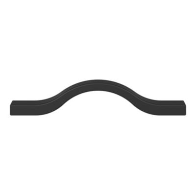 Poignée de meuble nœud GoodHome Prat aluminium mat noir l.130mm x l.10mm x H. 24mm entraxe 96mm