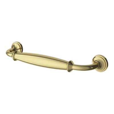 Poignée de meuble nœud GoodHome Ruis effet laiton doré l.148mm x l.20mm x H. 38mm entraxe 128mm