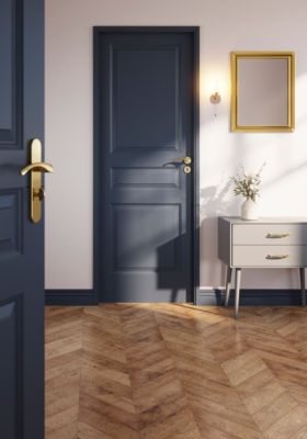 Poignée de meuble nœud GoodHome Ruis effet laiton doré l.148mm x l.20mm x H. 38mm entraxe 128mm