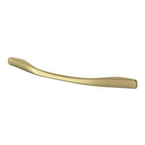 Poignée de meuble nœud GoodHome Ruis effet laiton doré l.169mm x l.10mm x H. 25mm entraxe 128mm