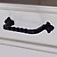 Poignée de meuble nœud Gwareg acier noir l.145mm x H. 27mm entraxe 120mm