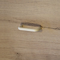 Poignée de meuble nœud Plastic Plastique satin blanc l.73mm x H. 10mm entraxe 64mm