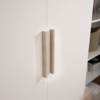 Poignée effet chêne GoodHome Atomia H. 2,8 x L. 29,3 x P. 1,9 cm vendue par 2