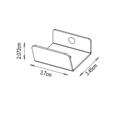 Poignée grise mate en acier GoodHome Atomia H. 2,1 x L. 3,7 x P. 3,4 cm vendue par 2