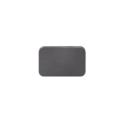 Poignée grise mate en acier GoodHome Atomia H. 2,3 x L. 3,7 x P. 2,05 cm vendue par 2