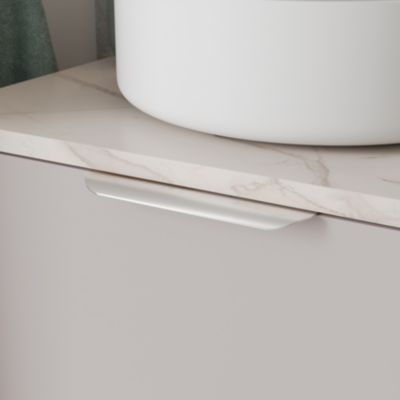 Poignée Kentia chrome L.20 cm pour meuble de salle de bains