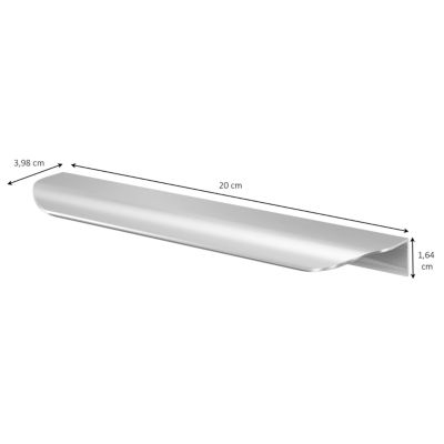 Poignée Kentia chrome L.20 cm pour meuble de salle de bains