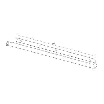 Poignée noire mate en acier GoodHome Atomia H. 2,1 x L. 29,3 x P. 3,4 cm vendue par 2