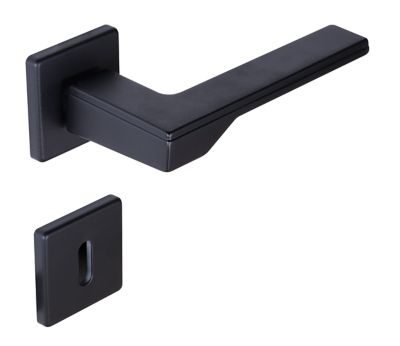Poignée sur rosace clef Tiffanis noir mat