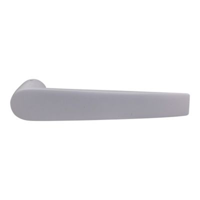 Poignée sur rosace Incurvé à visser Lizio aluminium mat blanc Ø