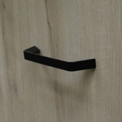 Poignée zamak entraxe 128 mm aluminium noir mat
