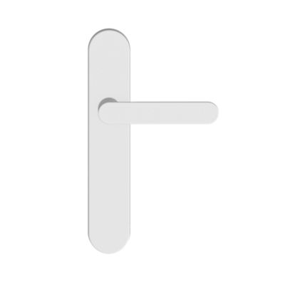 Poignées sur plaque aluminium et acier blanc mat entraxe 195 mm GoodHome Minzh
