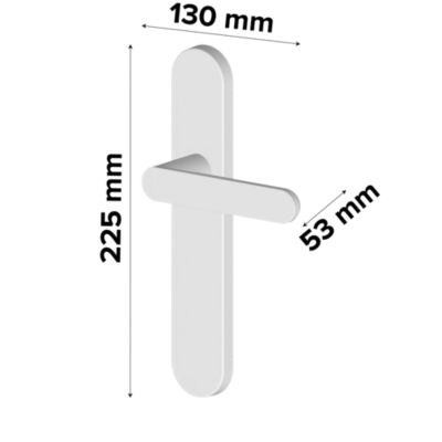 Poignées sur plaque aluminium et acier blanc mat entraxe 195 mm GoodHome Minzh