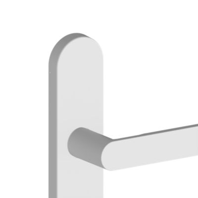 Poignées sur plaque aluminium et acier blanc mat entraxe 195 mm GoodHome Minzh