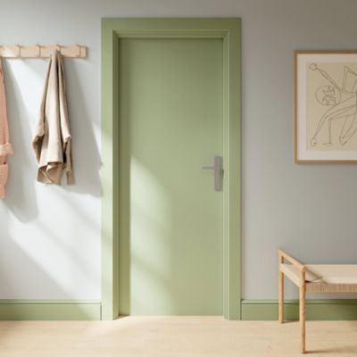 Poignées sur plaque carré aluminium et acier effet chromé satiné entraxe 195 mm GoodHome Quistin