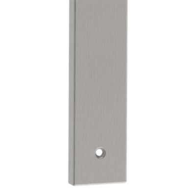 Poignées sur plaque carré aluminium et acier effet chromé satiné entraxe 195 mm GoodHome Quistin