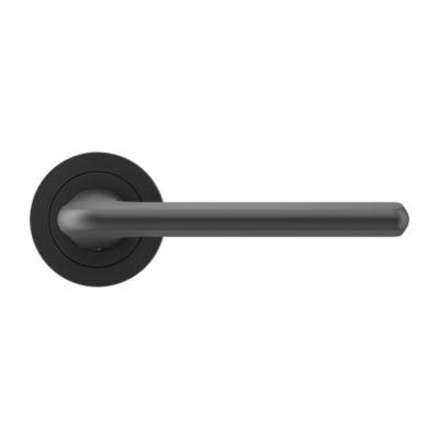 Poignées sur rosace à visser en aluminium effet titane GoodHome Arzh