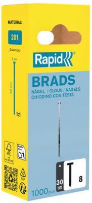 Pointes Rapid High Performance n°8 30 mm 1000 pièces