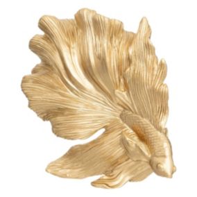 Poisson déco "Jil" en résine H12cm doré - Multicolore- Atmosphera
