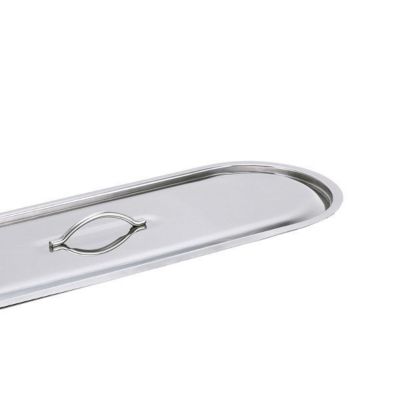 Poissonnière en inox avec grille 50 cm