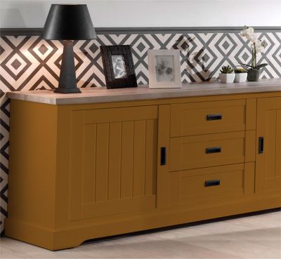 POK MIX : Peinture Meuble Satinée Multi-supports Intérieur - 3L - RAL 8001 - Brun Terre de Sienne - Clic & Pok