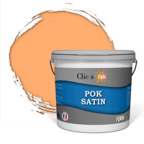 POK SATIN : Peinture Intérieure Satin Lessivable - Abricot - 100m² - 10L
