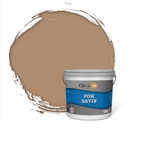 POK SATIN : Peinture Intérieure Satin Lessivable - Daim sauvage - 25m² - 2,5L