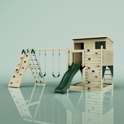 PolarPlay Tour de jeux Aksel Aire de jeux portique bois avec balançoire ...