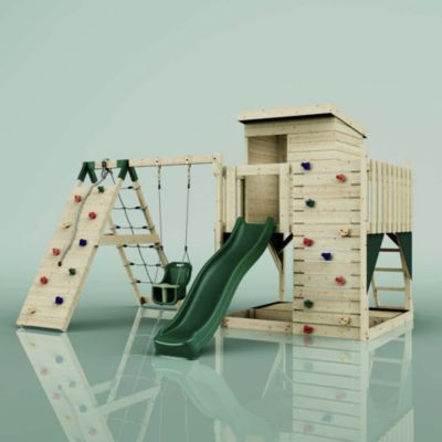 PolarPlay Tour de jeux Freja Aire de jeux portique bois avec balançoire ...