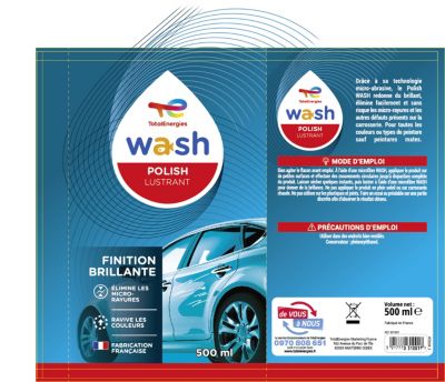 Polish lustrant Total Energies Wash 500 ml