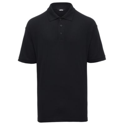 Polo noir Site taille L Coton et polyester