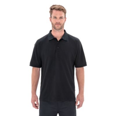 Polo noir Site taille L Coton et polyester