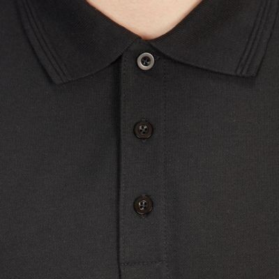 Polo noir Site taille L Coton et polyester