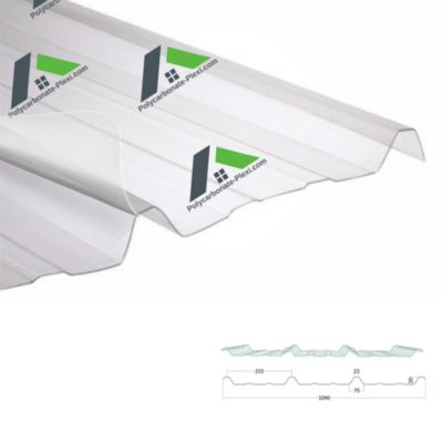 Polycarbonate Ondulé Nervuré 3/333/39 3000x1040mm