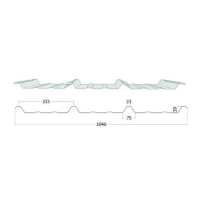 Polycarbonate Ondulé Nervuré 3/333/39 3000x1040mm