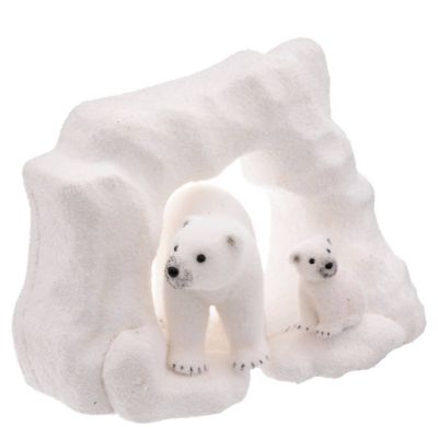 Polyfoam arche banquise ours 30x40cm - Atmosphera